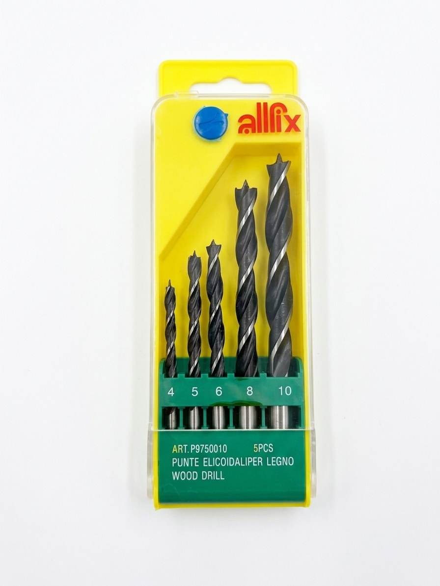 SET 5 PUNTE PER LEGNO 4-10MM ALLFIX