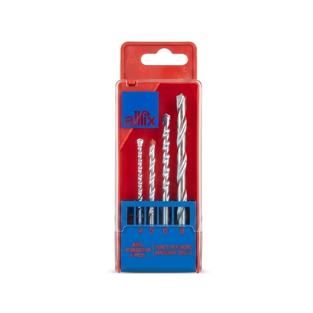 SET 4 PUNTE PER MURO 4-8MM ALLFIX