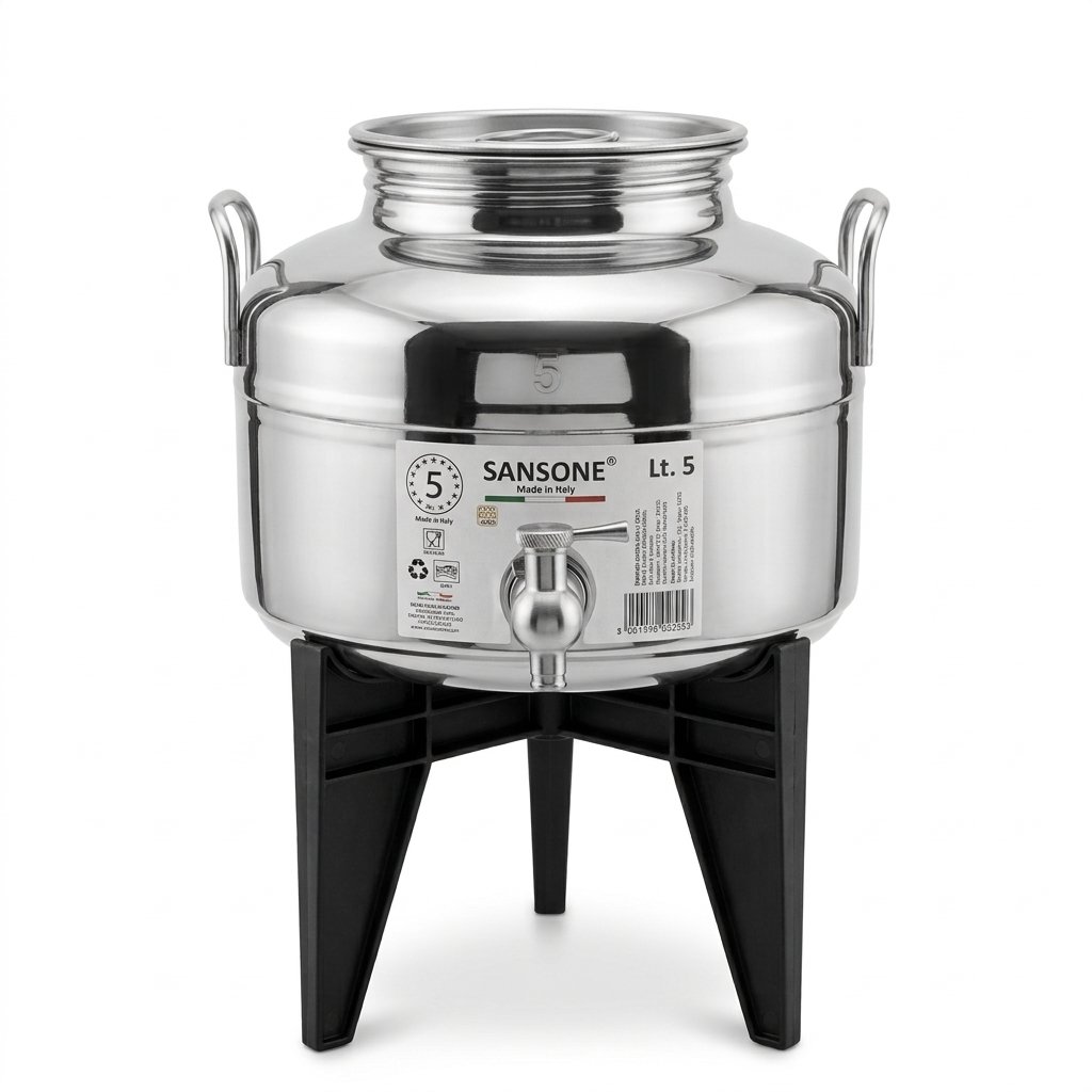 BIDONE INOX PER OLIO LT.5 SANSONE