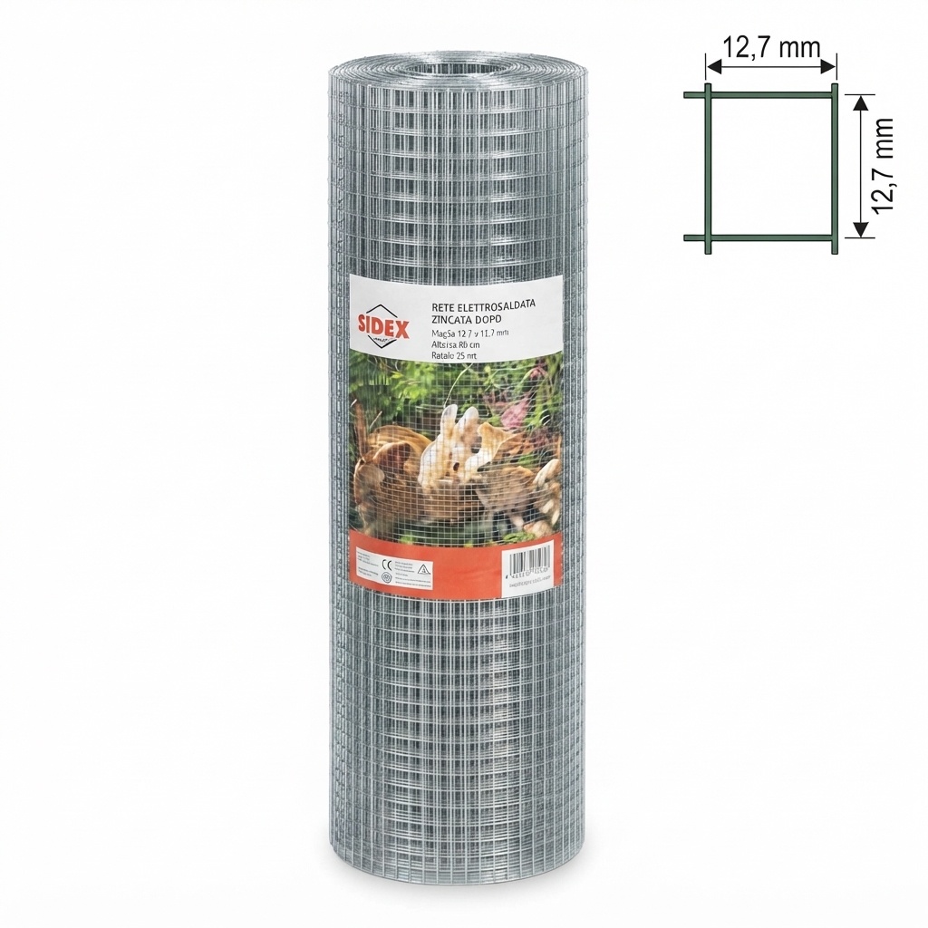 RETE ZINCATA MM.12X12 H.80 MT.25