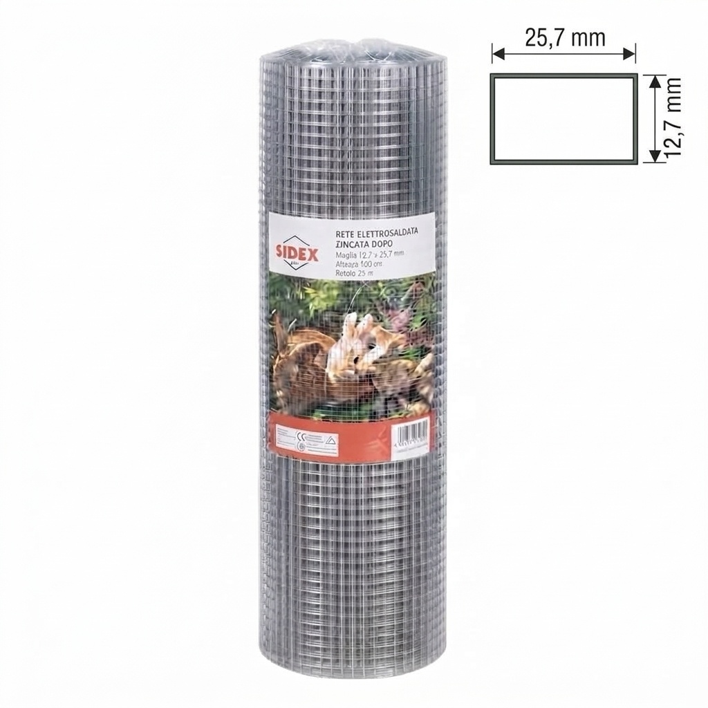 RETE ZINCATA MM.12X25 H.50 MT.25