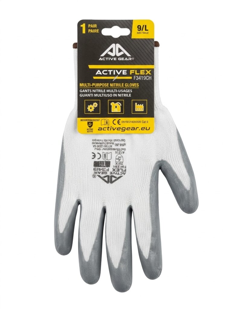 GUANTI IN NITRILE GRIGI ACTIVE GEAR