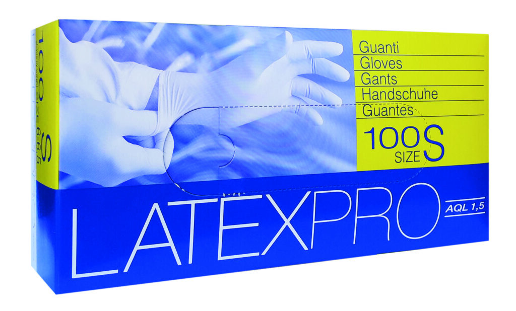 GUANTI IN LATTICE MONOUSO TG.S PZ.100 LATEXPRO