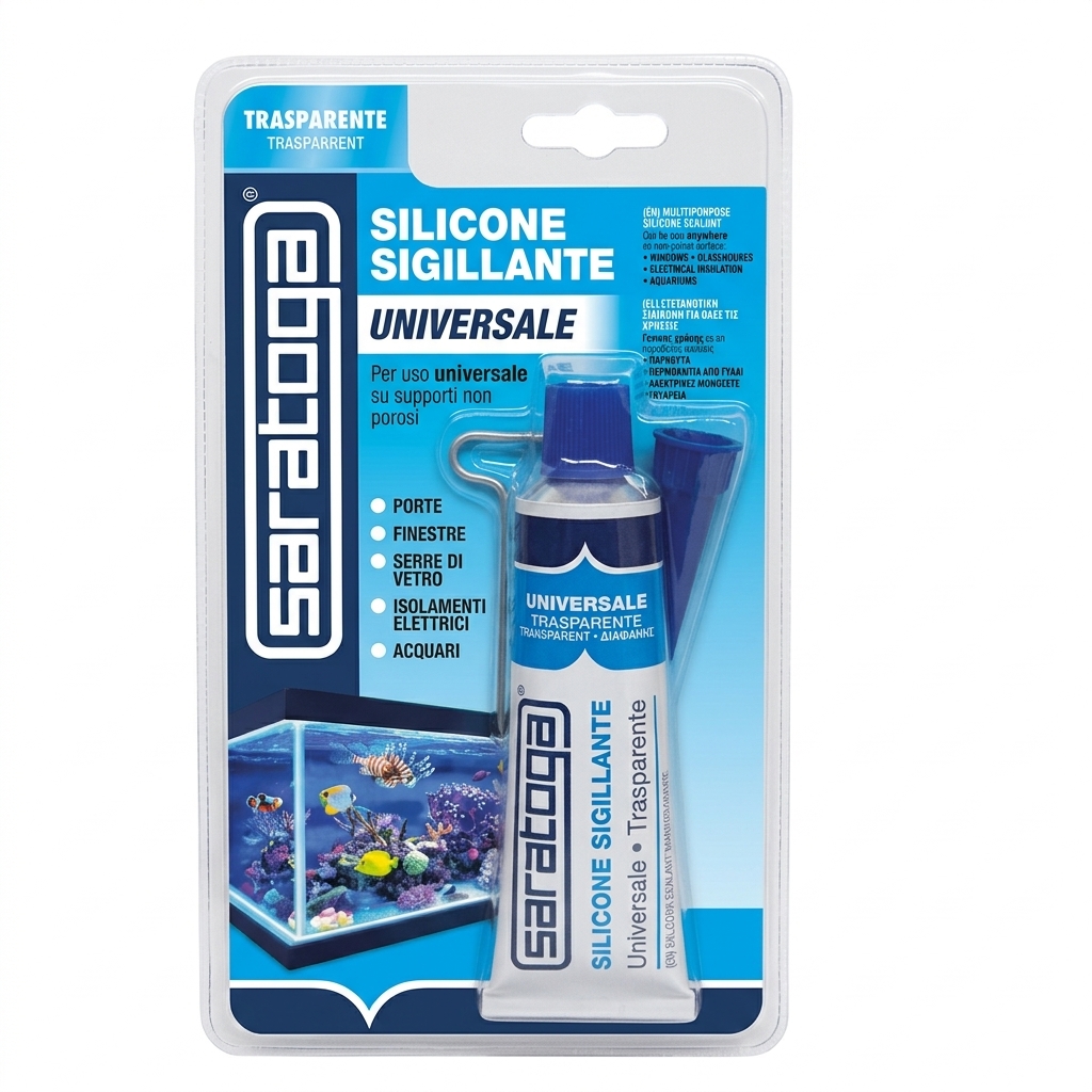 SILICONE ACETICO UNIVERSALE ANTIMUFFA TRASPARENTE ML.60 SARATOGA
