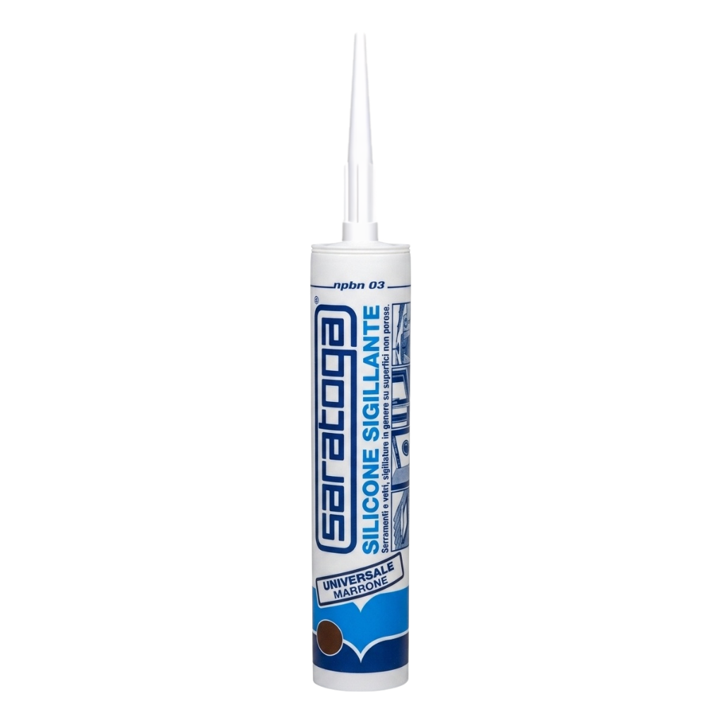 SILICONE ACETICO UNIVERSALE MARRONE ML.280 SARATOGA