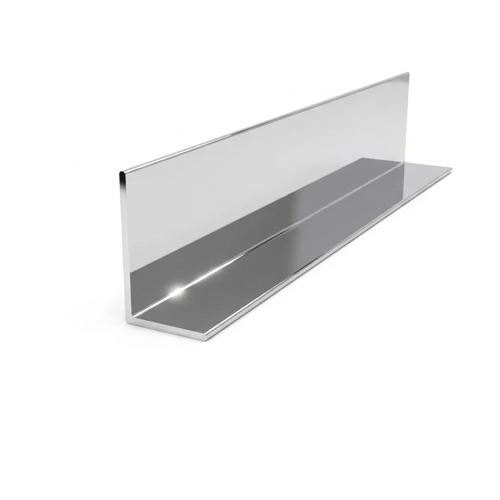 PROFILO ALLUMINIO A L 15X10 MM CROMATO 2 MT