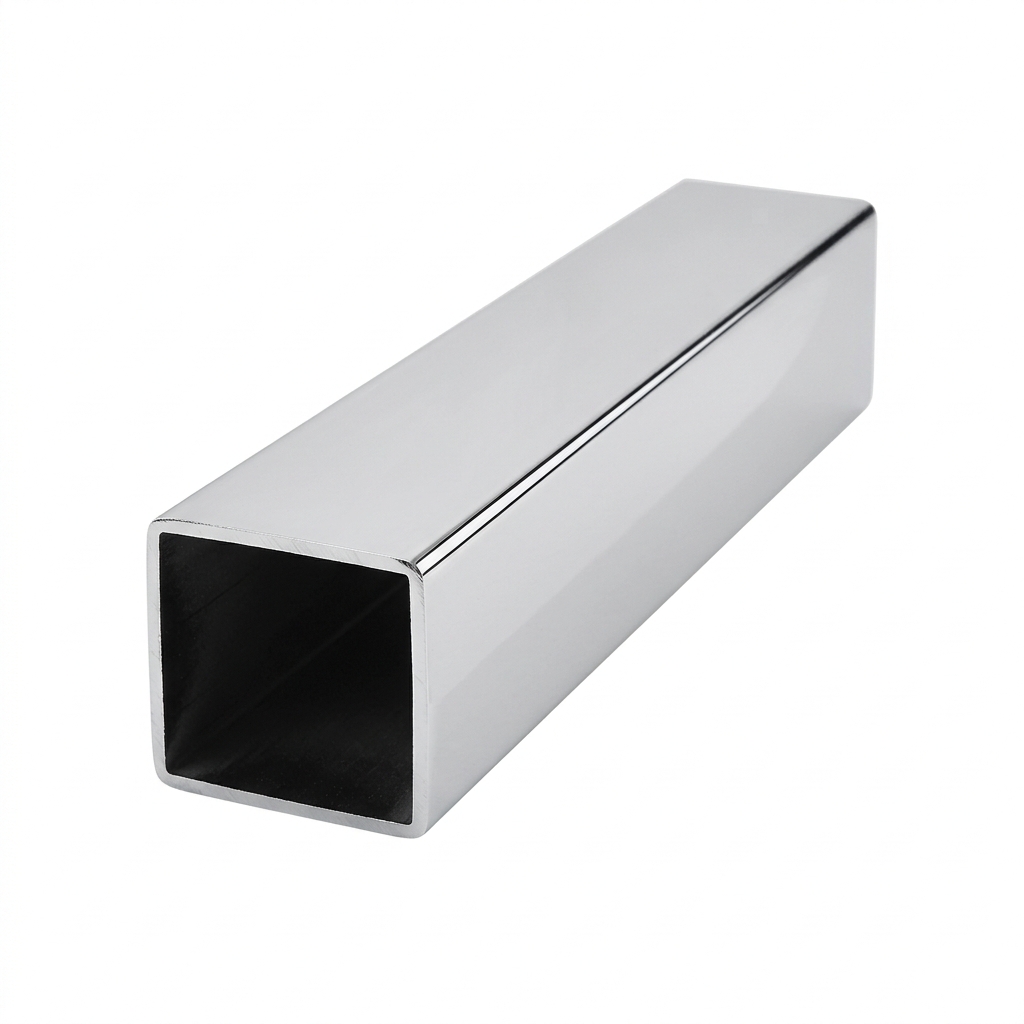 PROFILO ALLUMINIO QUADRATO CROMATO 2 MT