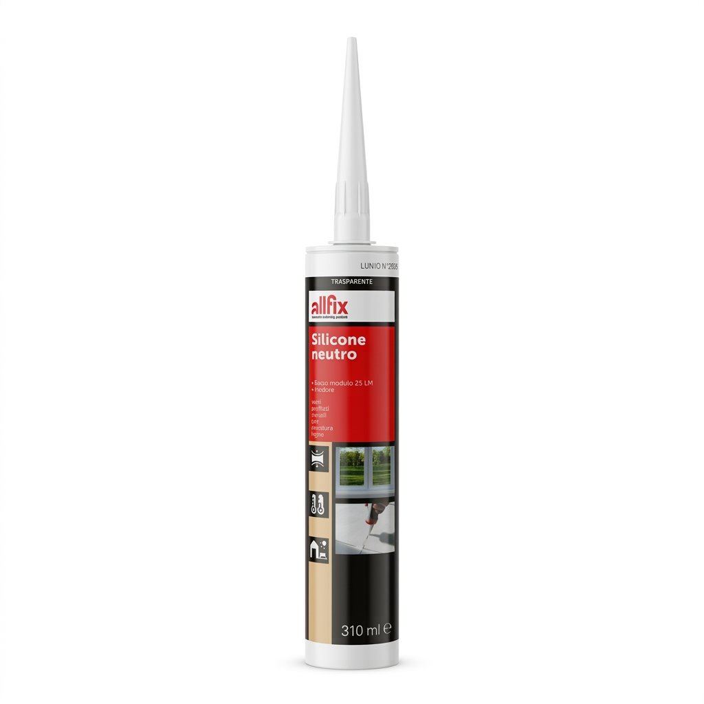 SILICONE NEUTRO TRASPARENTE ML.310 ALLFIX