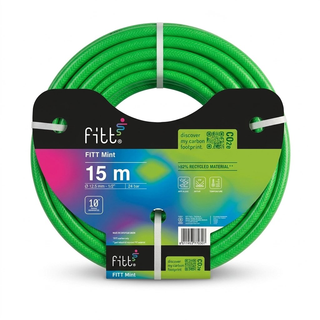 TUBO RETINATO VERDE 1/2" MT.15 FITT