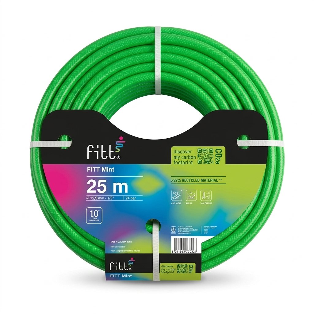 TUBO RETINATO VERDE 1/2" MT.25 FITT