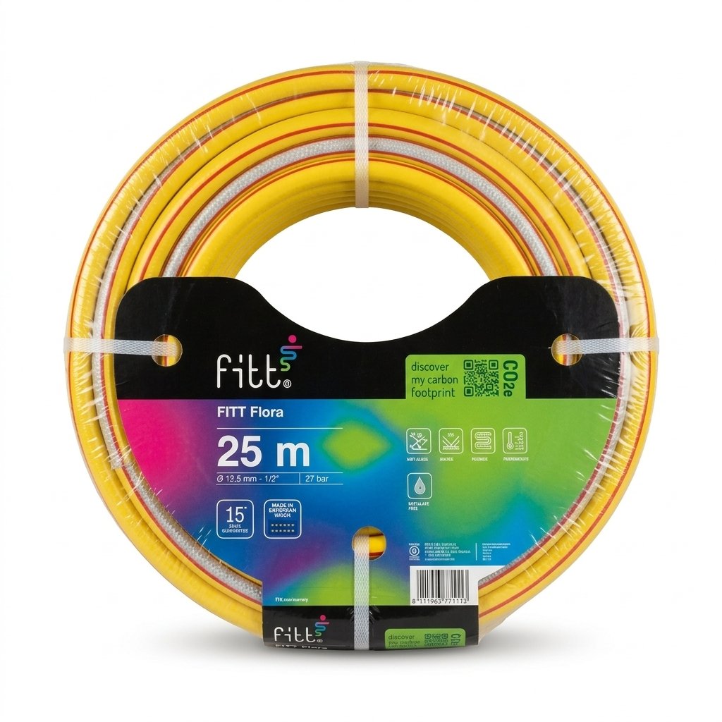 TUBO RETINATO GIALLO 1/2" MT.25 FITT FLORA