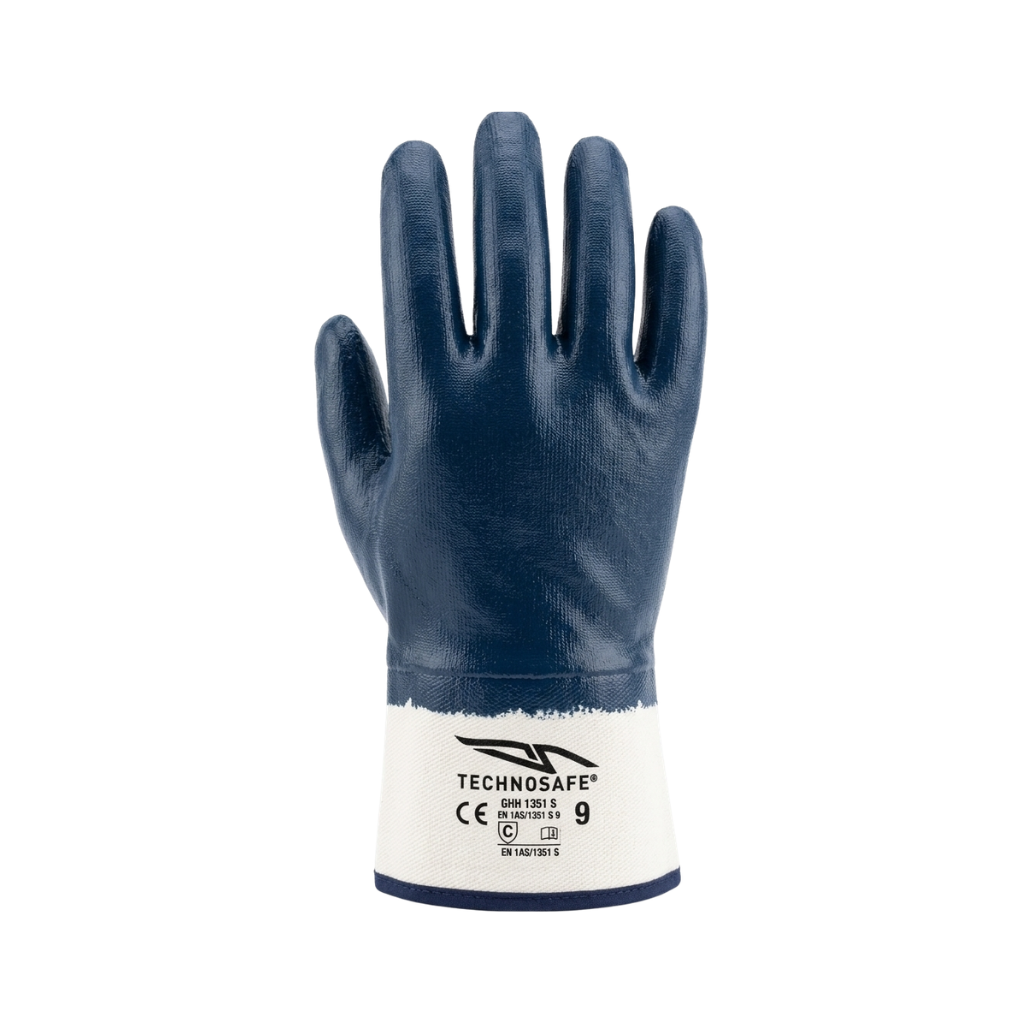 GUANTI ANTIOLIO NBR BLU TOTALE C/MANICHETTA ACTIVE GEAR