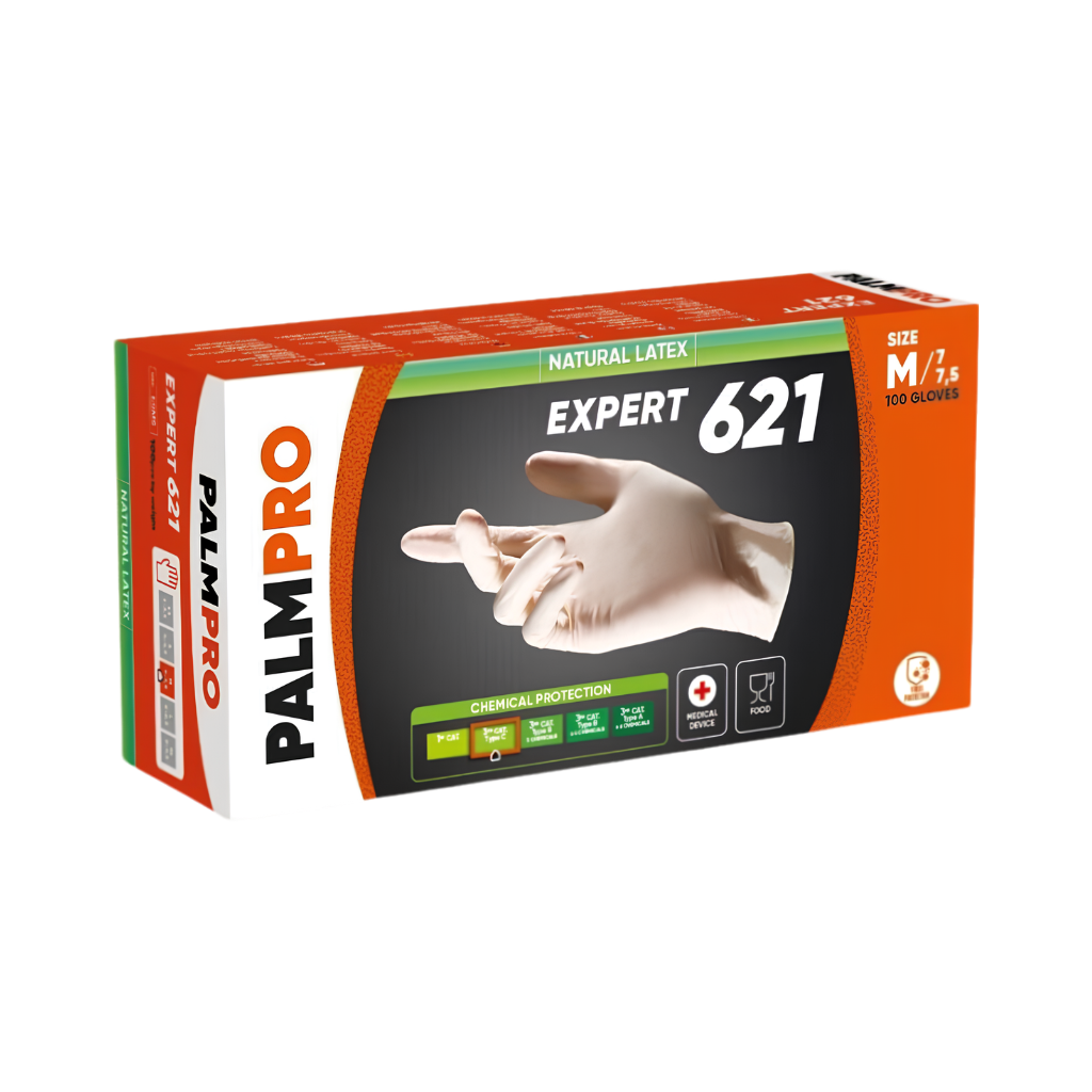 GUANTI IN LATTICE MONOUSO EXPERT 621 PZ.100 PALMPRO