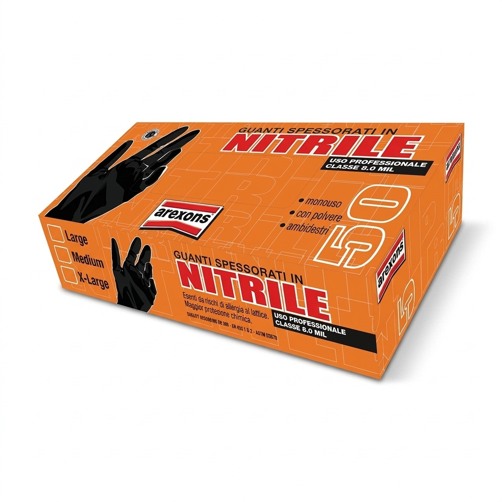 GUANTI SPESSORATI IN NITRILE PZ.50 AREXONS